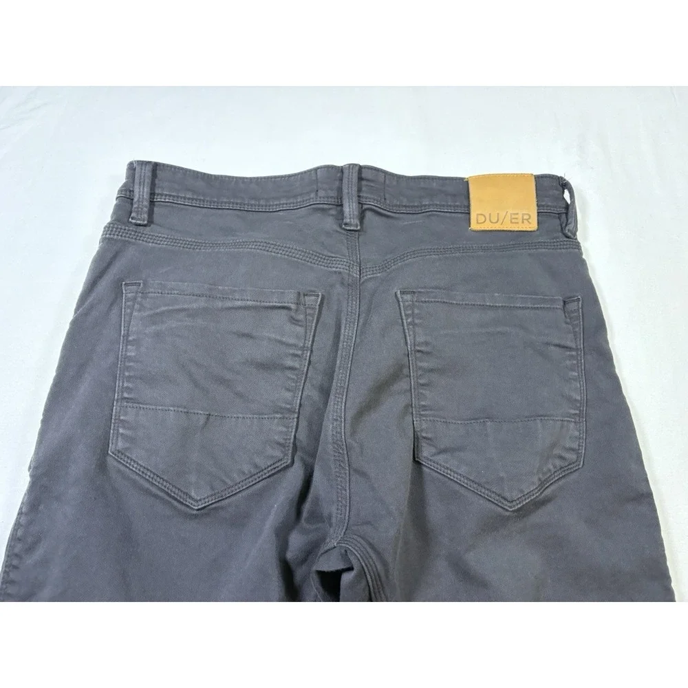 DU/ER No Sweat Slim Fit Pants Mens 32x31 MFNS1001 N2X Stretch Charcoal Black